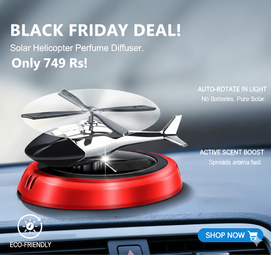Solar powered Rotating Helicopter Car Air Freshener